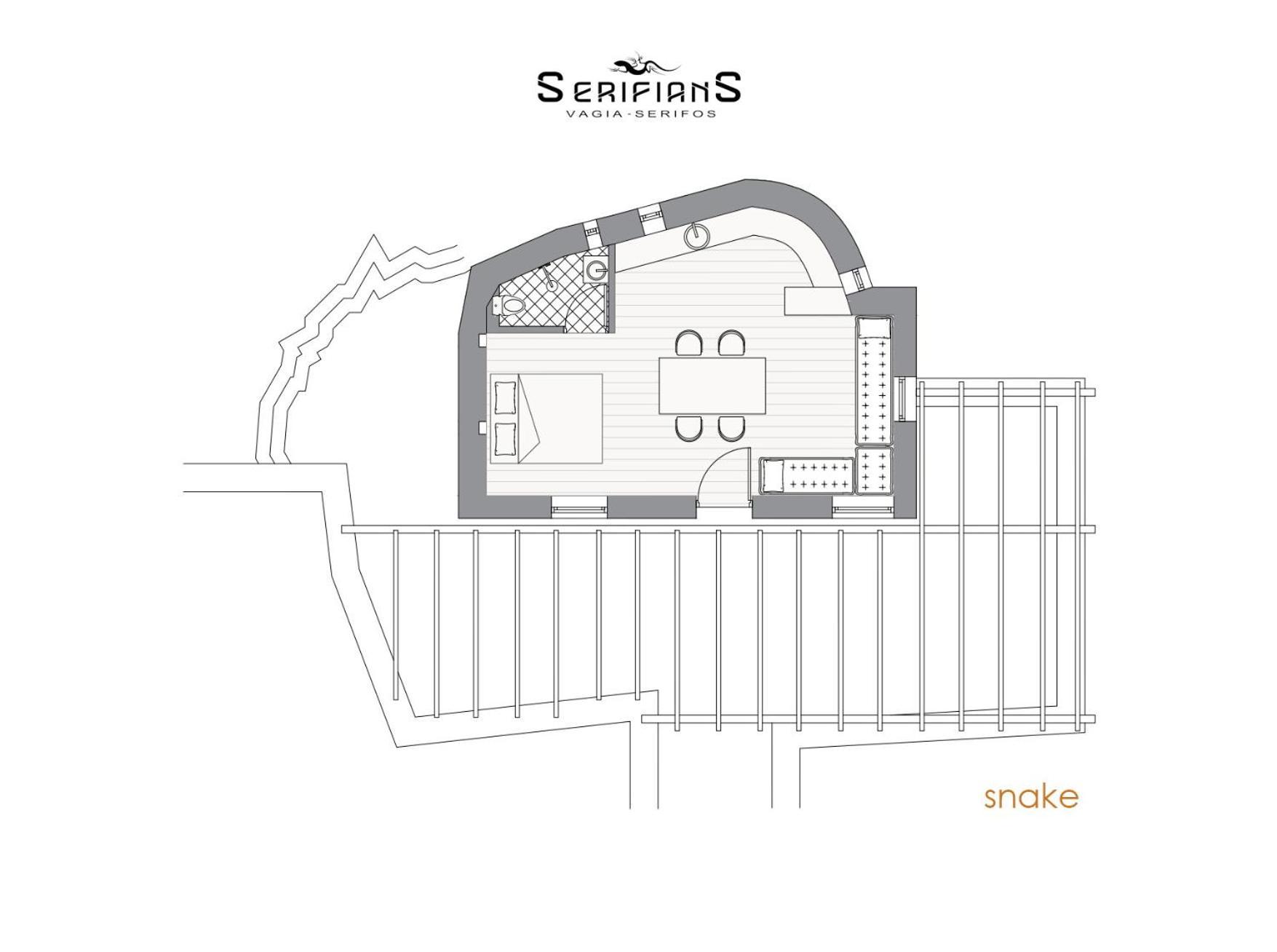 Snake House 180 Sea View - Serifians Residences Vayiá 外观 照片